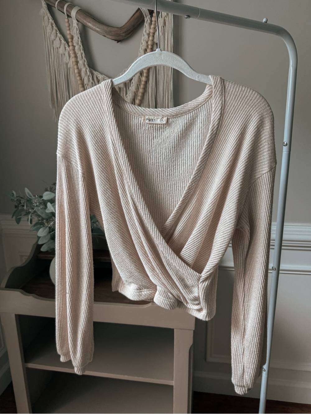 Sozy Lea Cropped Long Sleeve - Oat